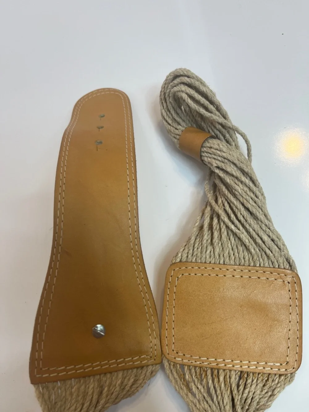 Tan Leather and Rope Belt Echo Boho